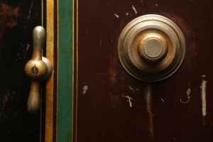 closeup of combination-safe