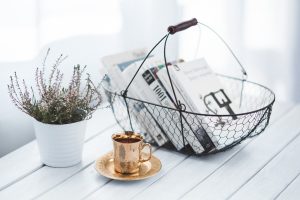 summer reading with books in a basket